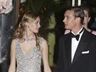 Pierre Casiraghi a Beatrice Boromeo (Monako, 28. bezna 2015)