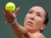 Srbsk tenistka Jelena Jankoviov ve finle turnaje v Indian Wells se Simonou...