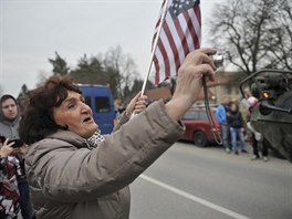 Píjezd kolony do Vykova. (29. bezna 2015)