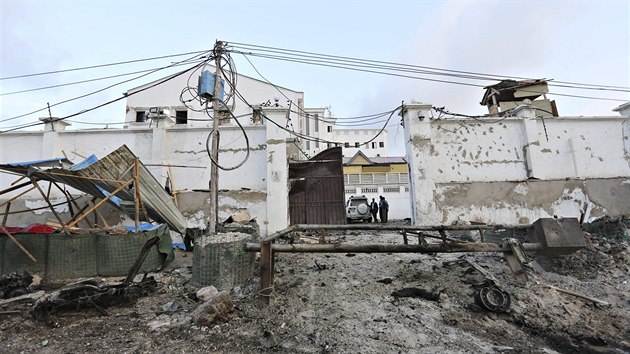Hotel Maka al-Mukarama v Mogadiu.  (27. bezna 2015)