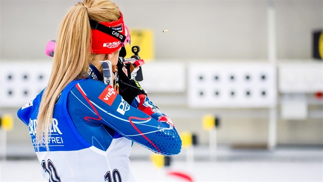 Gabriela Soukalov na stelnici v Chanty Mansijsku.