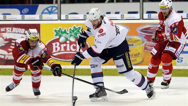 Momentka z utkn Slavia - Chomutov.