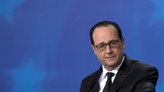 Francouzský prezident François Hollande po jednání o ecku (20. bezna 2015).