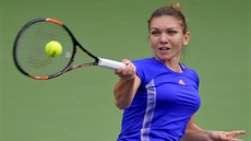 Rumunská tenistka Simona Halepová ve finále turnaje v Indian Wells s Jelenou...