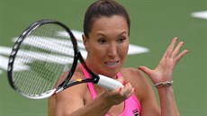 Srbská tenistka Jelena Jankoviová ve finále turnaje v Indian Wells se Simonou...