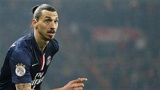 Zlatan Ibrahimovic z Paris St. Germain bhem zápasu s Lorientem.