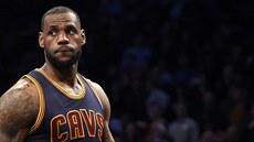 LeBron James z Clevelandu bhem utkání s Brooklynem.