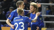 Gólová radost islandských fotbalistů
