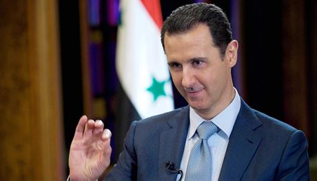 Syrský prezident Baár Asad bhem rozhovoru pro BBC (10. února 2015)