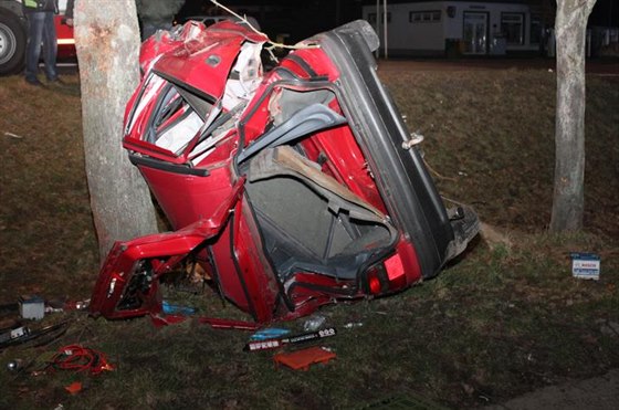 Náraz do stromu ukončil život řidiči této felicie.