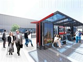 Vizualizace budoucí podoby brněnského nádraží