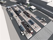 Vizualizace budoucí podoby brněnského hlavního nádraží