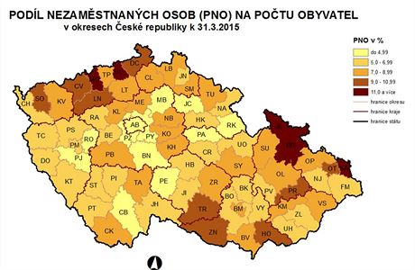 Nezamstnanost v beznu 2015