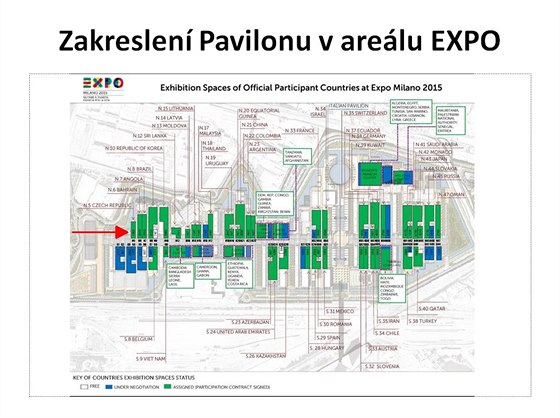 Umstn pavilonu v arelu