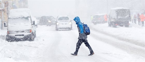 Snhová kalamita v Libereckém kraji. Snímek pochází z Jablonce nad Nisou.