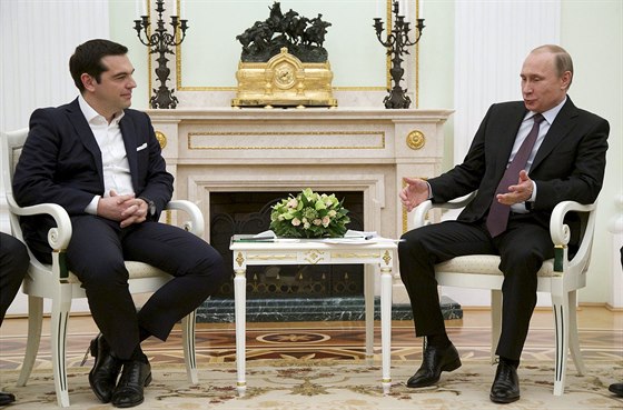 Ruský prezident Vladimír Putin se v Moskv seel s eckým premiérem Alexisem...