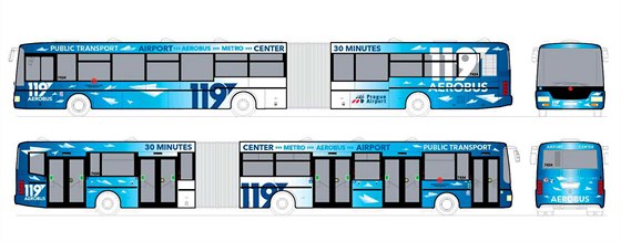 Autobusovou linku 119 spojující praské Letit Václava Havla se stanicí metra...