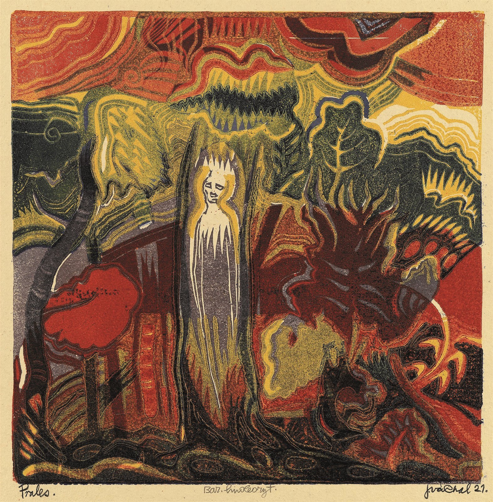 Josef Váchal, Prales (Duše lesa), 1921 | Art, Painting, Sculpture art
