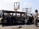 Následky náletu v Adenu (31. bezna 2015)
