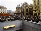 Slavnostní zahájení provozu linky B metra 2. listopadu 1985 na námstí...