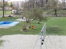 Park u Male je oblíbeným místem, kde obyvatelé Budjovic tráví volný as.