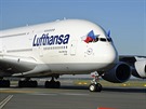 Airbus A380 Lufthansy poprvé v Praze