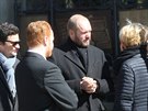 David Ondíek na pohbu svého otce (7. dubna 2015).