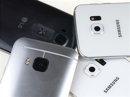 HTC One M9, LG G Flex 2, Samsung Galaxy S6 a Galaxy S6 edge