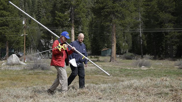 Výzkum sucha v Kalifornii (1. dubna 2015).