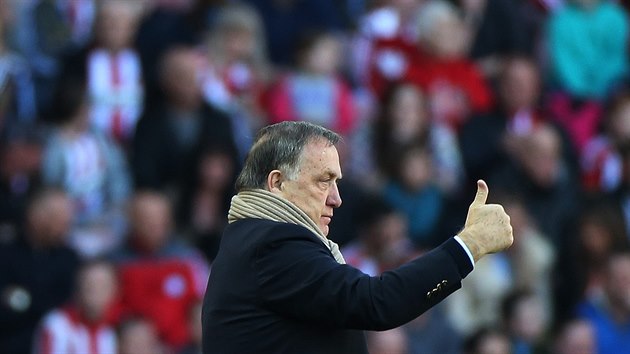 Tren�r Sunderlandu Dick Advocaat je spokojen�.