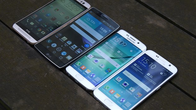 HTC One M9, LG G Flex 2, Samsung Galaxy S6 a Galaxy S6 edge