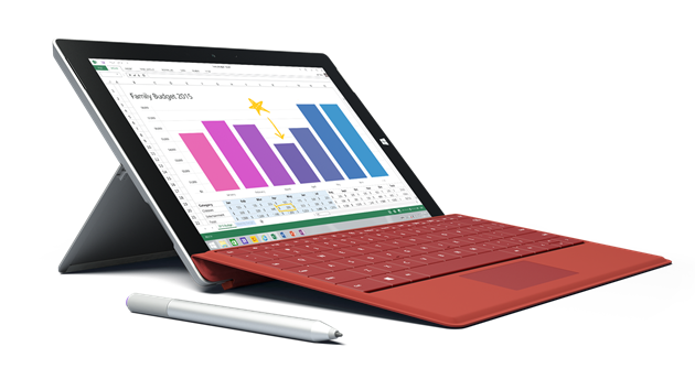 Nový tablet Surface 3 může využít magneticky  připínatelnou klávesnici a stylus.