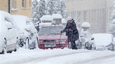 Snhová kalamita v Libereckém kraji. Snímek pochází z Jablonce nad Nisou.