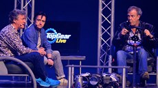 Moderátorské trio poadu Top Gear James May, Richard Hammond a Jeremy Clarkson...