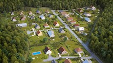 Více ne� t�i desítky dom� budou obklopeny lesem.