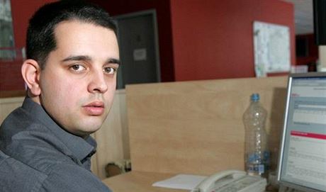 Petr Torák na snímku z roku 2008, kdy navtívil redakci iDNES.cz
