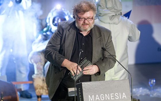Petr Stančík na předávání cen Magnesia Litera. (14. dubna 2015)