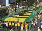 Demonstrace proti prezidentce Dilm Rousseffové pilákaly do ulic brazilských...