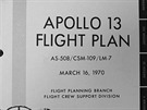 Titulní stránka letového plánu mise Apollo 13.