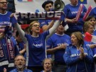 ALLEZ! Fanouci Francie v semifinále Fed Cupu v Ostrav.