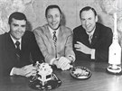 Posádka Apolla 13. Zleva: Fred Haise, John Swigert a James Lovell