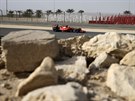 Kimi Räikkönen bhem tréninku na Velkou cenu Bahrajnu