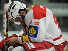 Slvistick hokejista Michal Poletn smutn po sestupu z extraligy.