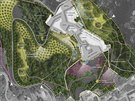 Vizualizace zámeckého kopce v Náchod po revitalizaci