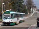 Nvrat tramvaj na tra mezi Libercem a Vratislavicemi nad Nisou.