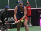 Petra Kvitová bhem semifinále Fed Cupu