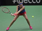 Petra Kvitová v prbhu semifinále Fed Cupu