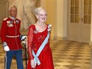 Dánská královna Margrethe II. pichází na slavnostní veei (Koda, 15. dubna...