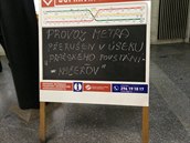 Doprava byla mezi stanicemi metra Praského povstání a Kaerov peruena kvli...