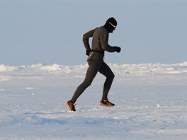 Petr Vabrouek pi maratonu na severnm plu.